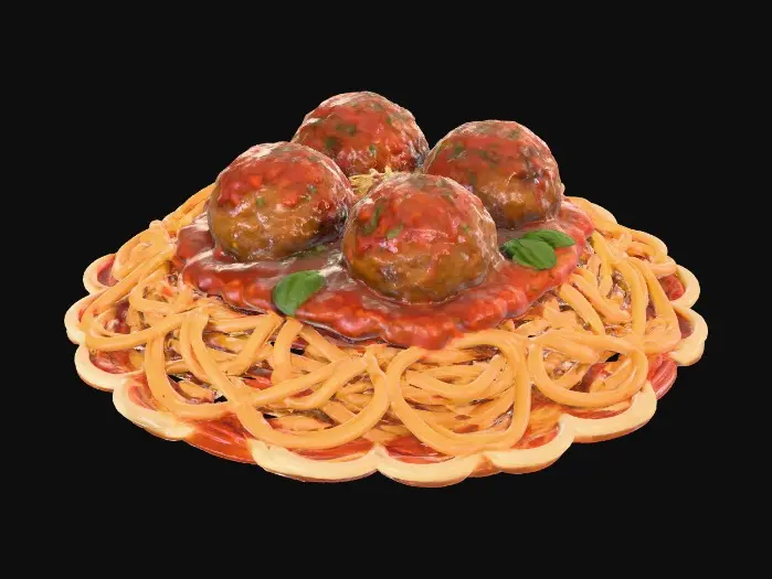 3D model for Spaghetti Delight, #food#