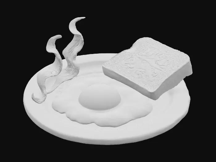 3D model for #food#, Alchemical Breakfast