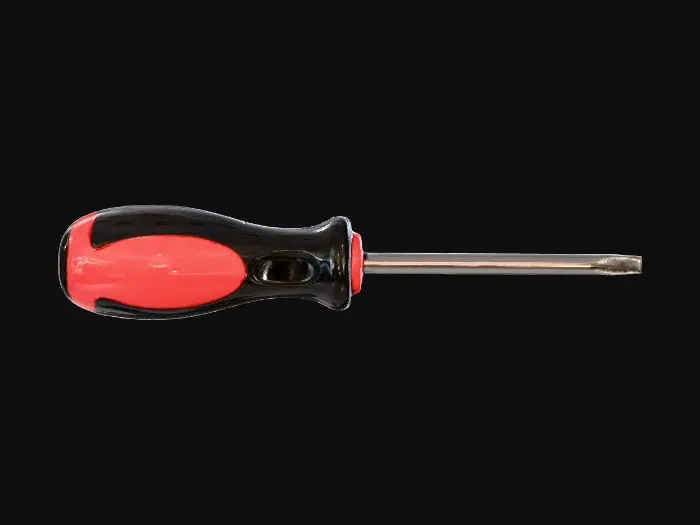 3D model for Red Handle Screwdriver