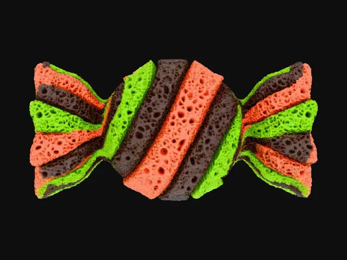 3D model for Colorful Twisted Sponge, #Halloween2025#