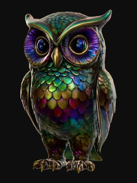 3D model for Rainbow Owl