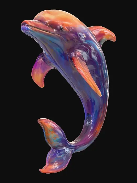 3D model for Vibrant Dolphin Sculpture