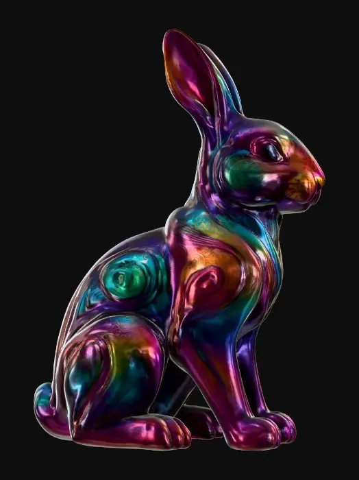 3D model for Vibrant Grasshopper Sculpture