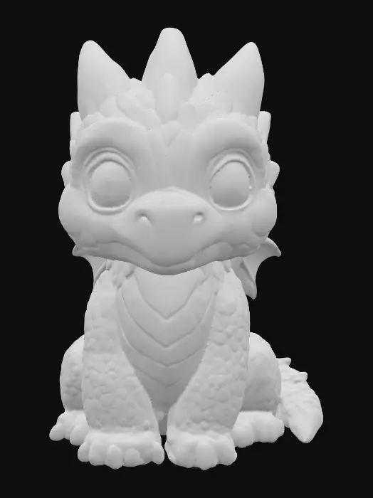 3D model for Wooden Dragon Charm