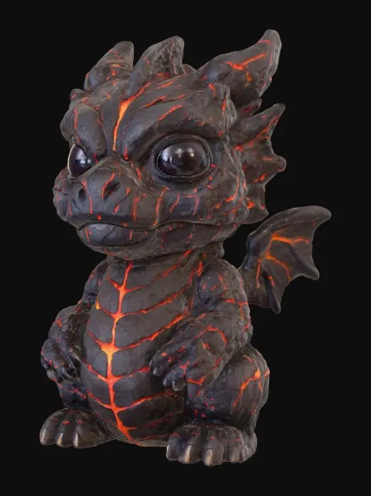 3D model for Charcoal Dragon