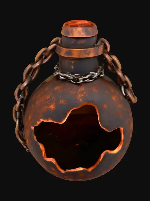 3D model for Lava Core Flask, #PBR#