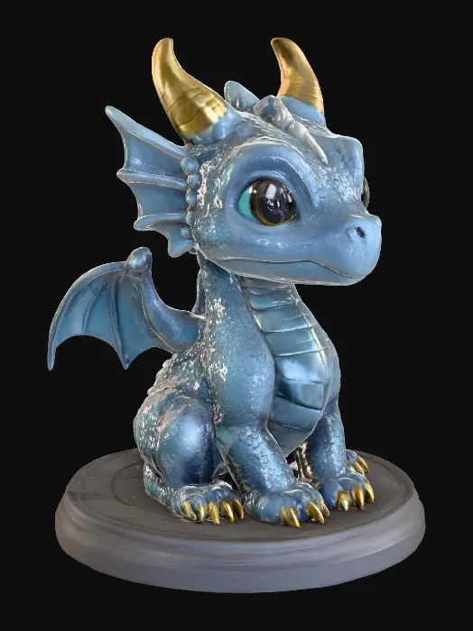 3D model for Cerulean Hatchling, #PBR#