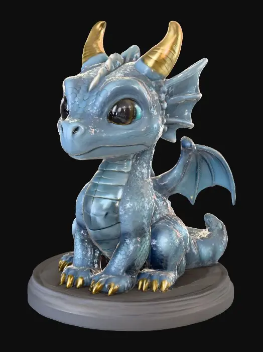 3D model for Cerulean Hatchling, #PBR#