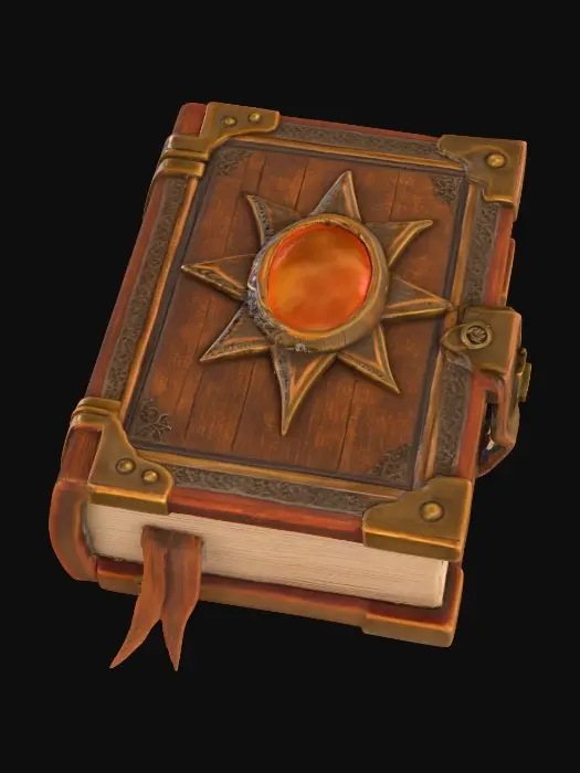 3D model for Enchanted Grimoire, #PBR#