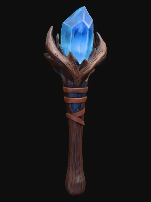 3D model for Staff of Luminescence, #PBR#