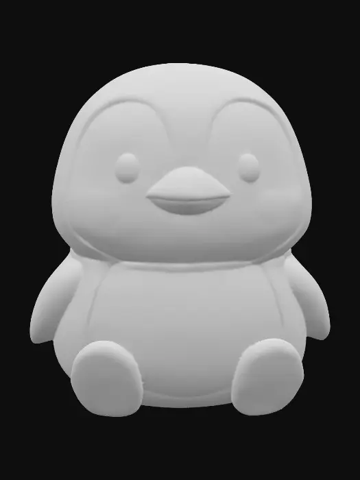 3D model for Penguin Charm, #PBR#