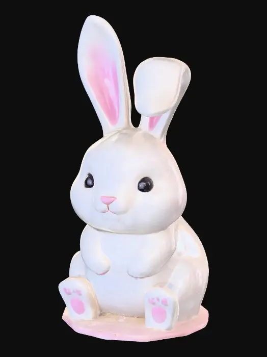 3D model for Highly detailed 3D collectible figurine of a random animal species (not a fox), stylized proportions, clean neutral studio background, high-poly PBR, crisp materials, subtle DOF, soft 3-point lighting, turntable-ready render