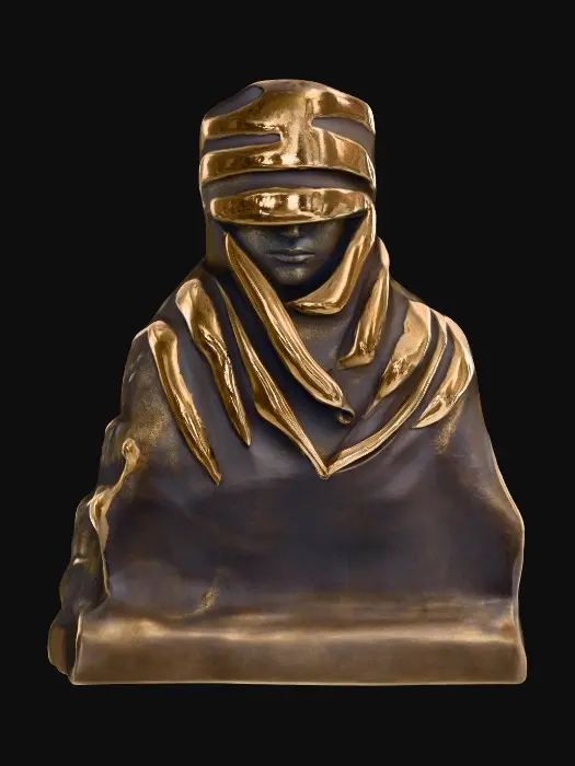 3D model for Veiled Bronze Figure, #PBR#