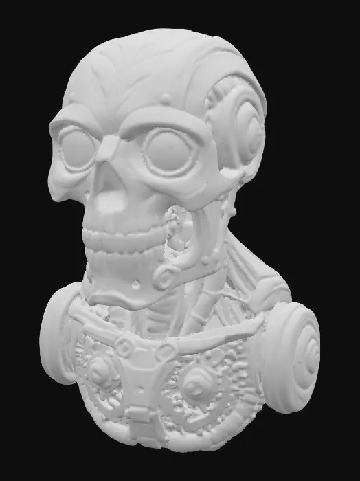3D model for Cyber Skull Apparition, #PBR#