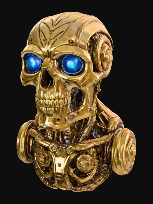 3D model for Cyber Skull Apparition, #PBR#