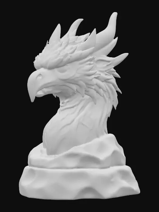 3D model for Chromatic Dragon Bust, #PBR#