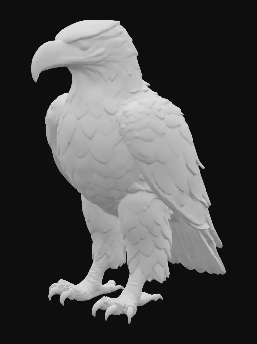 3D model for #PBR#, Titanium Eagle