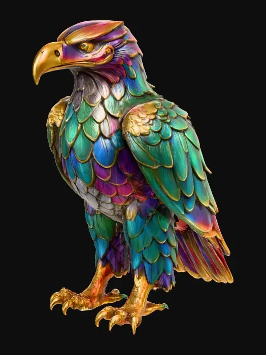 3D model for #PBR#, Titanium Eagle