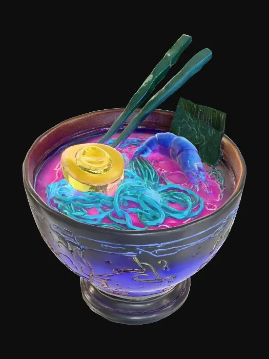 3D model for Neon Noodle Fantasy, #food#
