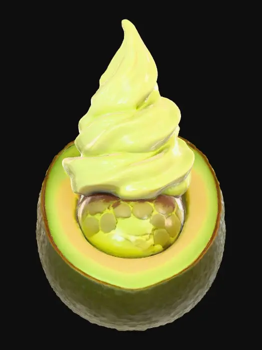 3D model for Avocado Delight, #food#