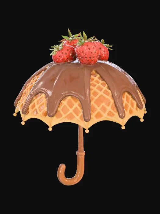 3D model for Chocolate Delight Umbrella, #food#