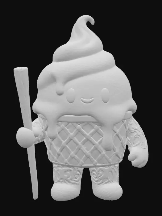 3D model for Minty Cone Guardian, #food#