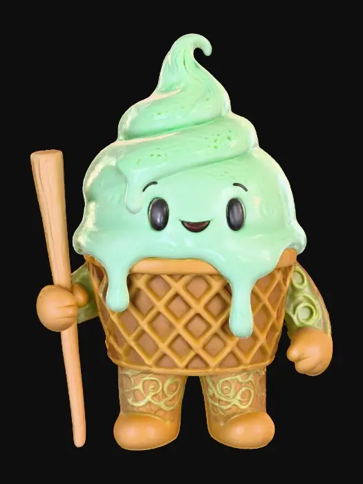 3D model for Minty Cone Guardian, #food#