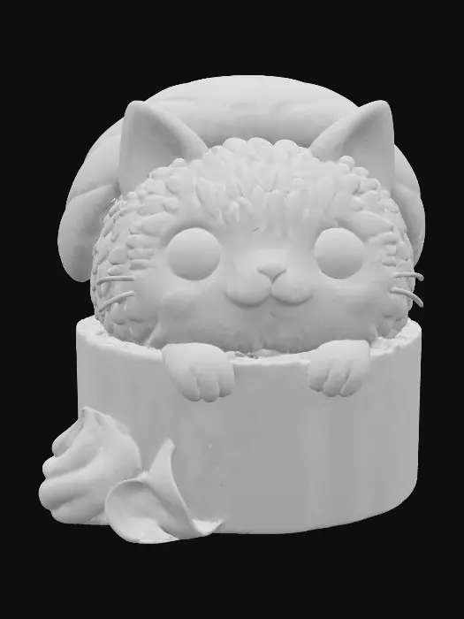 3D model for Sushi Kitten Delight, #food#