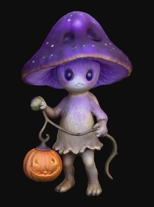 3D model for Mushroom Lantern Bearer, #Halloween2025#