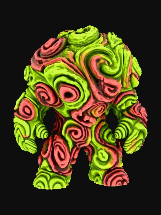 3D model for Verdant Swirl Golem, #Halloween2025#