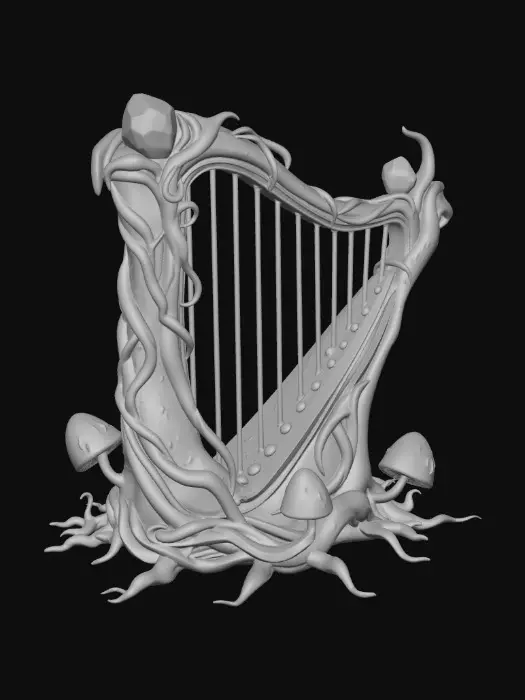 3D model for Enchanted Forest Harp