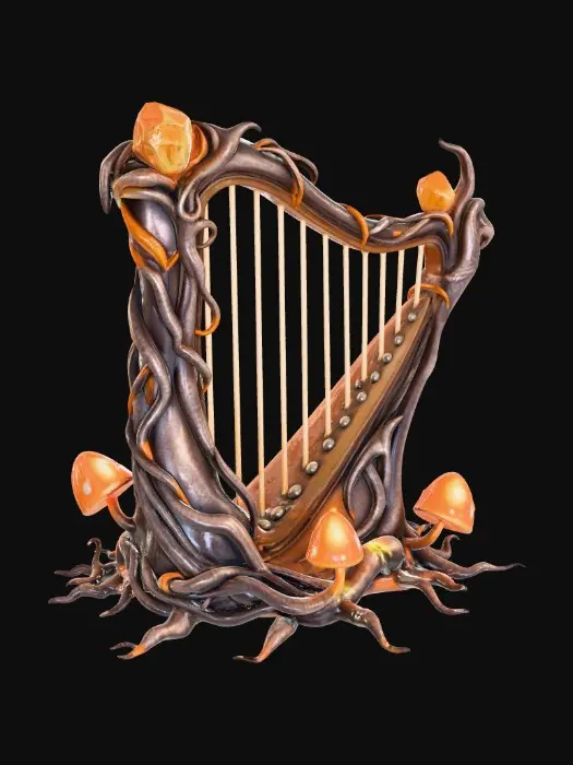 3D model for Enchanted Forest Harp