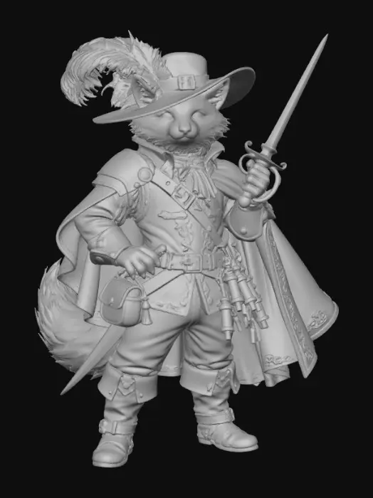 3D model for The Fox Musketeer