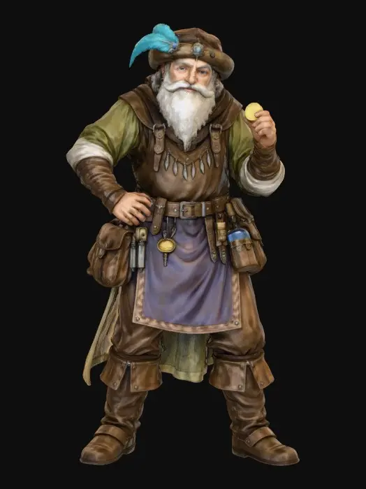 3D model for Captain Goldbeard