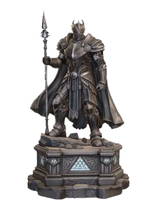 Triad Sentinel - Warrior-3D-modell, genererad av AI