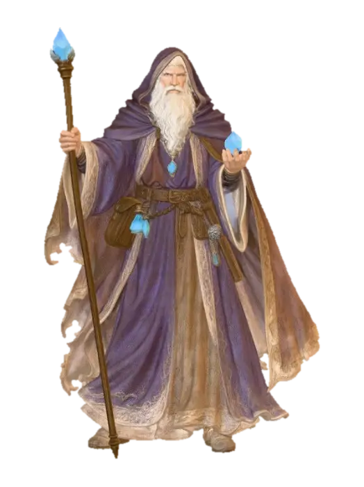 Archmage of the Crystal Orb 3D model, vytvořený pomocí AI