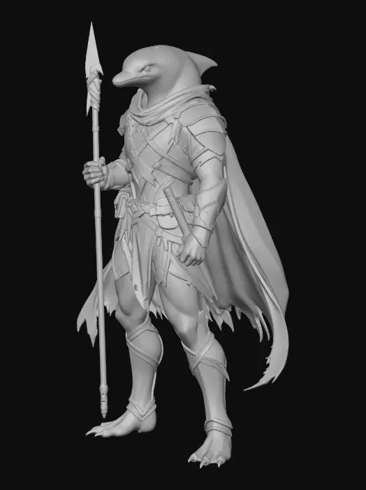 3D model for Dolphin Knight of the Deep