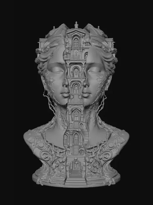 3D model for City Within a Portrait