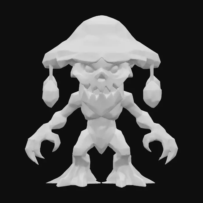 3D model for Mushroom Guardian, #PBR#