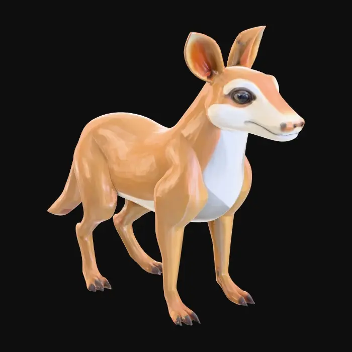 3D model for #PBR#, Highly detailed 3D collectible figurine of a random animal species (not a fox), stylized proportions, clean neutral studio background, high-poly PBR, crisp materials, subtle DOF, soft 3-point lighting, turntable-ready render