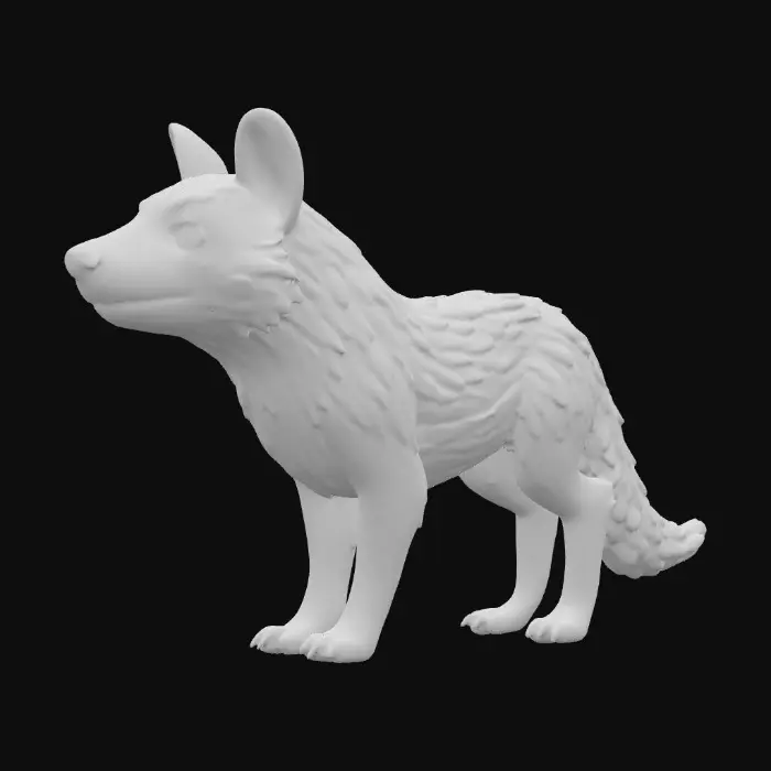 3D model for #PBR#, Highly detailed 3D collectible figurine of a random animal species (not a fox), stylized proportions, clean neutral studio background, high-poly PBR, crisp materials, subtle DOF, soft 3-point lighting, turntable-ready render