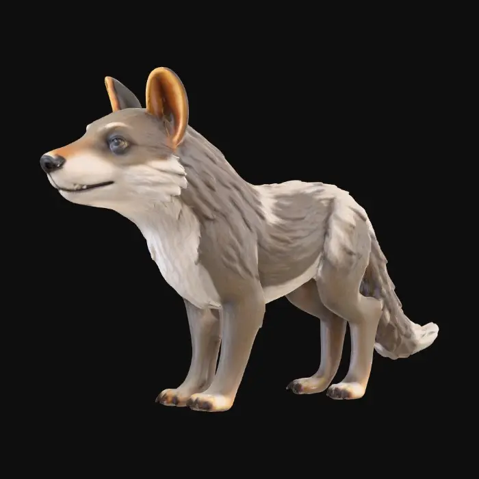 3D model for #PBR#, Highly detailed 3D collectible figurine of a random animal species (not a fox), stylized proportions, clean neutral studio background, high-poly PBR, crisp materials, subtle DOF, soft 3-point lighting, turntable-ready render
