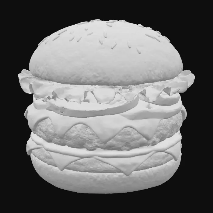 3D model for Deluxe Cheeseburger, #food#
