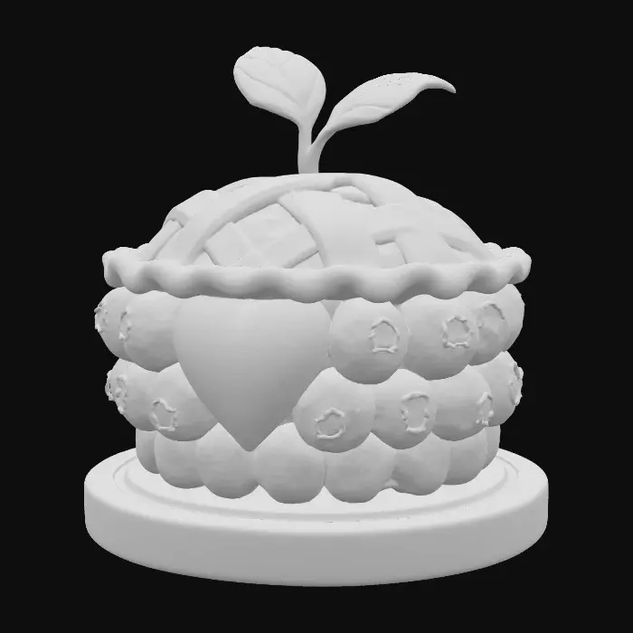 3D model for Fiery Blueberry Delight, #food#