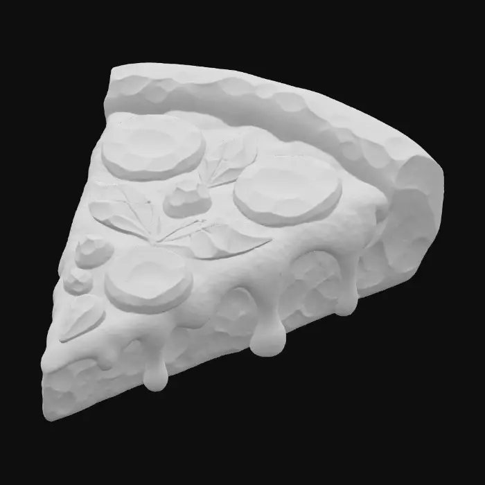 3D model for Gemstone Pizza Slice, #food#