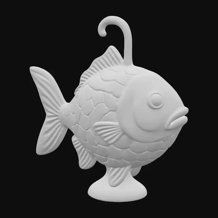 3D model for Amber Fish Lantern, #food#