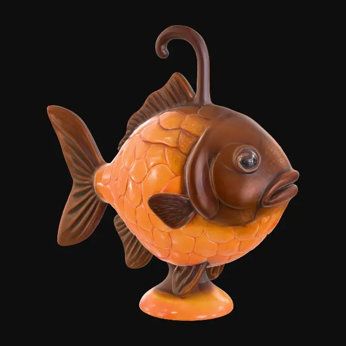 3D model for Amber Fish Lantern, #food#