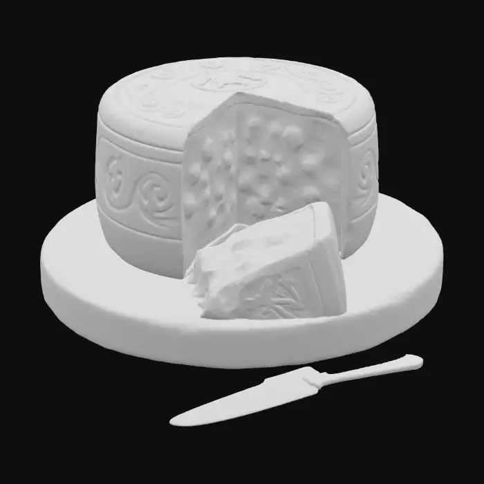 3D model for Mystic Cheese Wheel, #food#