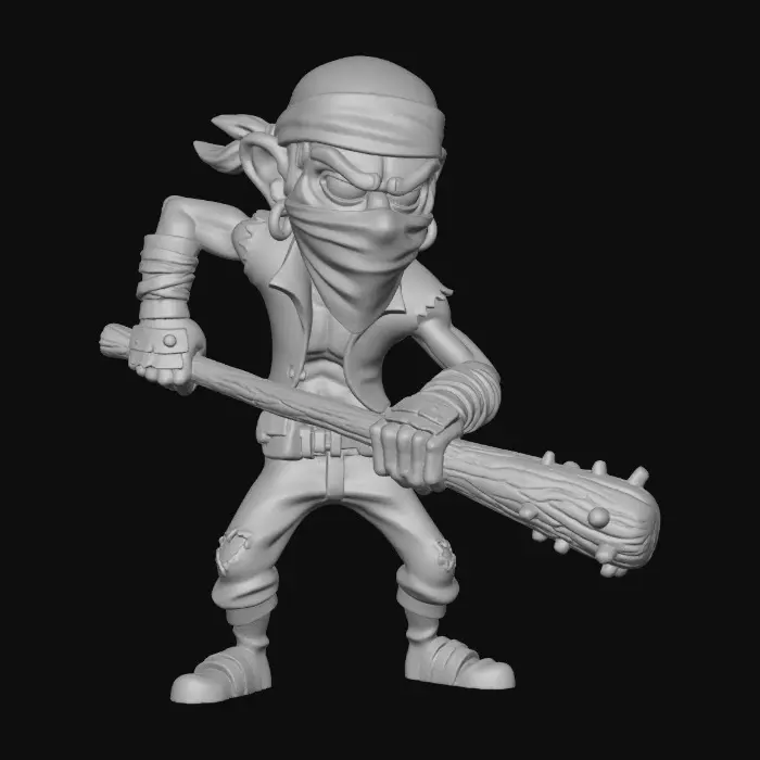 3D model for #Halloween2025#, Bandit Warrior