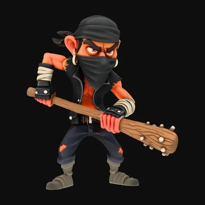 3D model for #Halloween2025#, Bandit Warrior